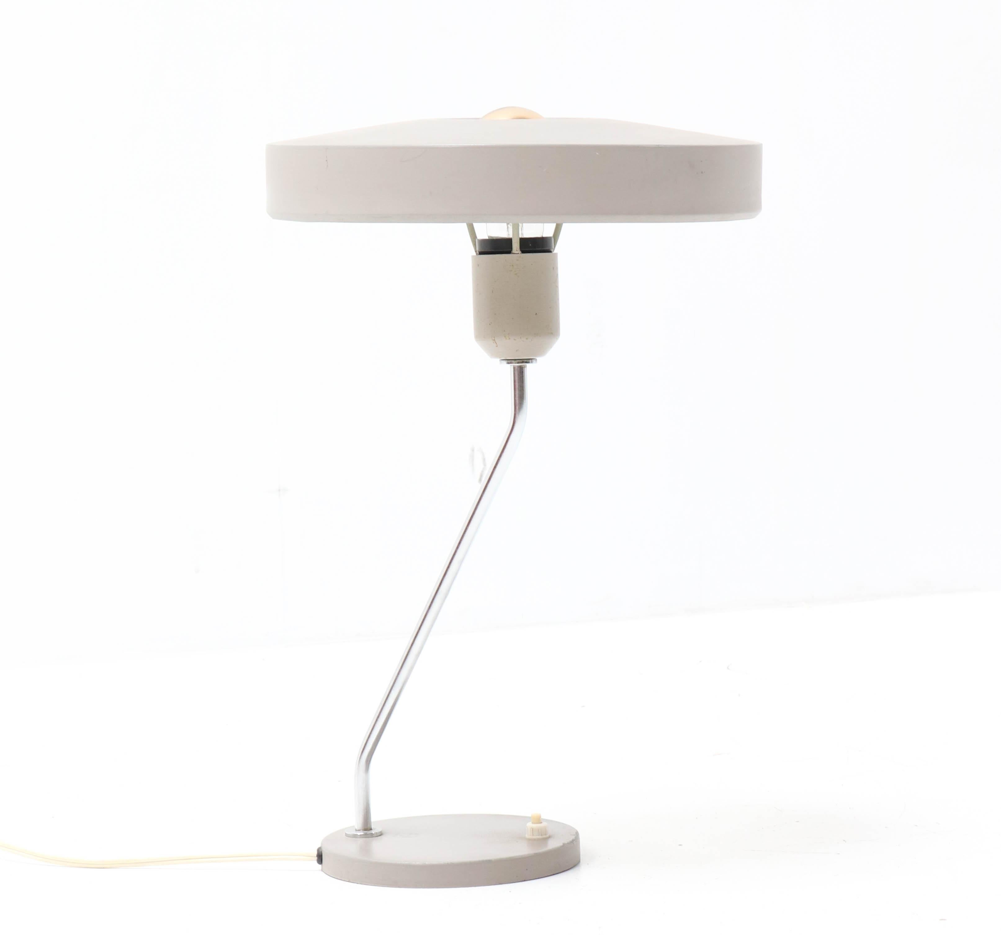 Metal Mid-Century Modern Table Lamp Romeo by Louis Kalff for Philips, 1960s For Sale