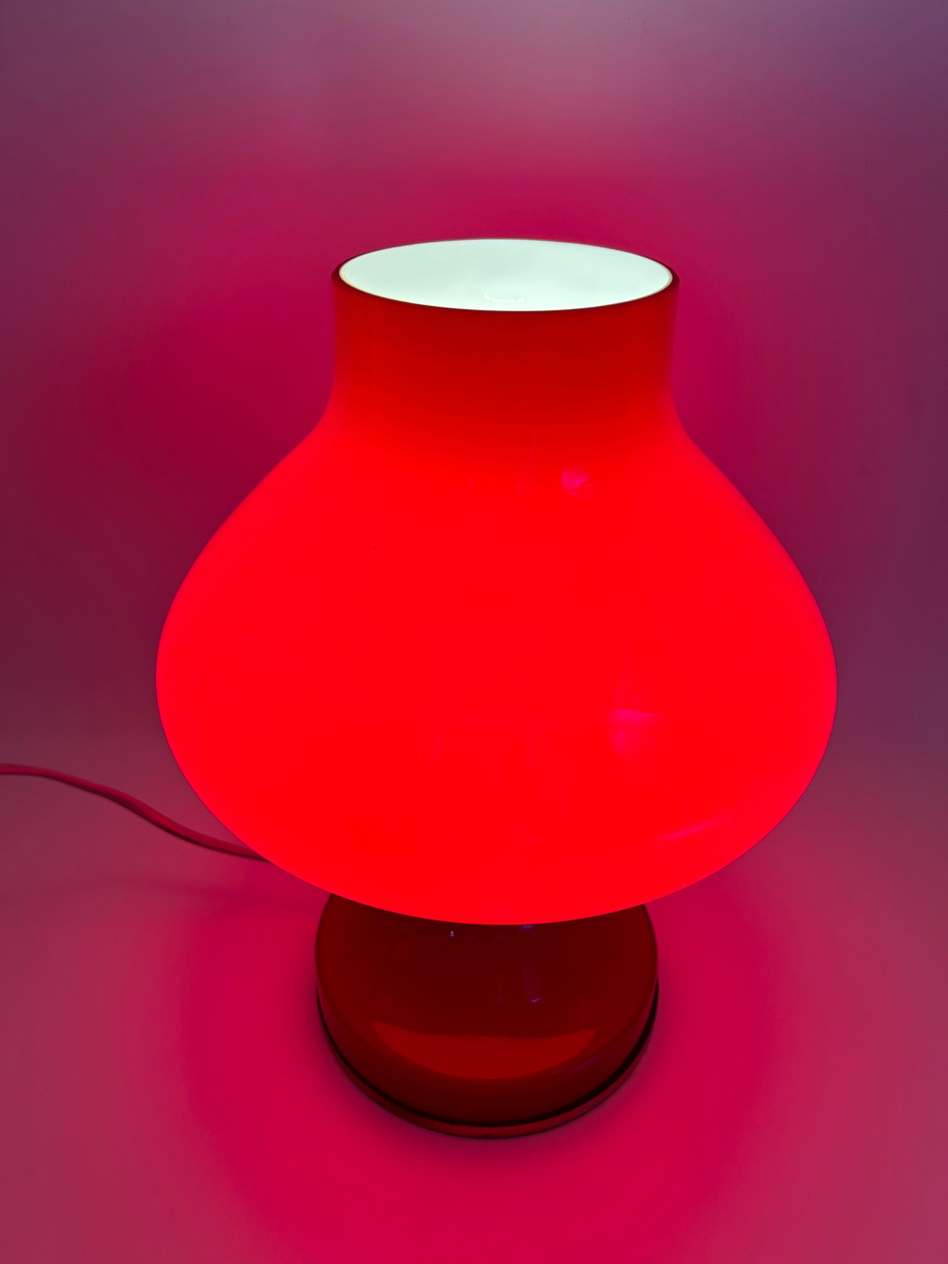 Glass Mid-Century Modern Table Lamp, S. Tabera, 1970s For Sale
