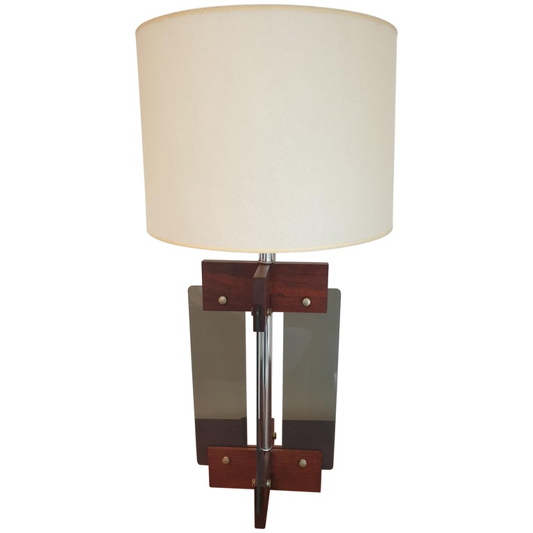 Mid Century Modern Table Lamp With, Twin Turtle Table Lamp