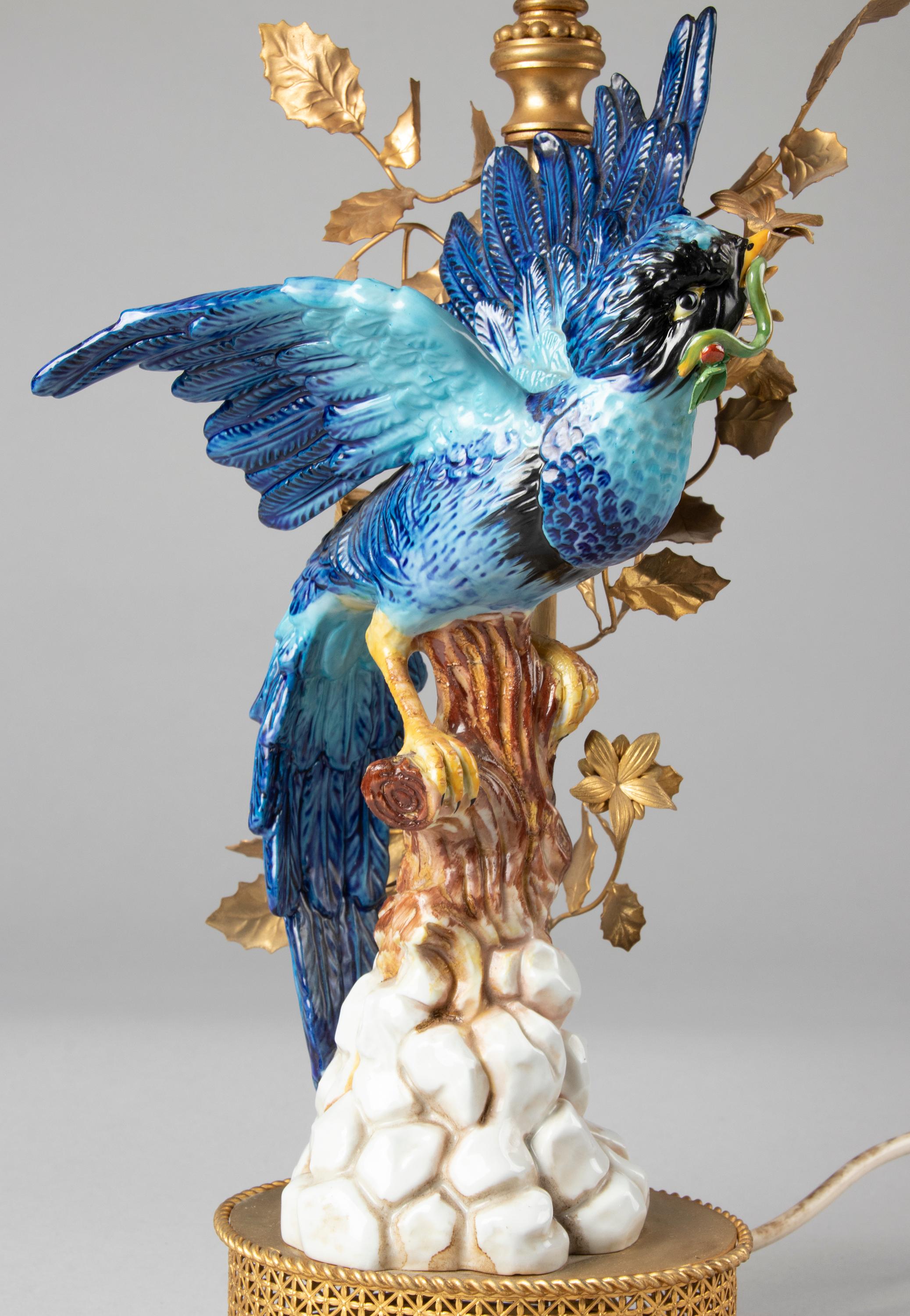 blue parrot lamp