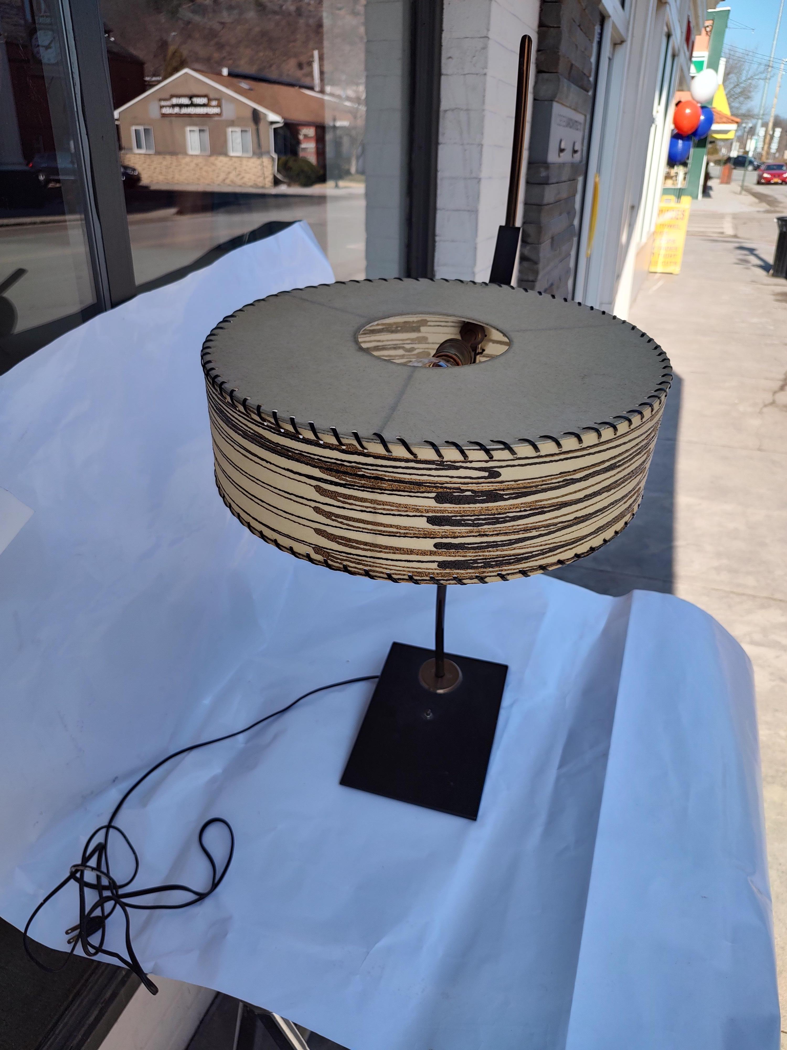 Mid-20th Century Mid-Century Modern Table Lamp with Tambourine Shades by Majestic Lamp Co.