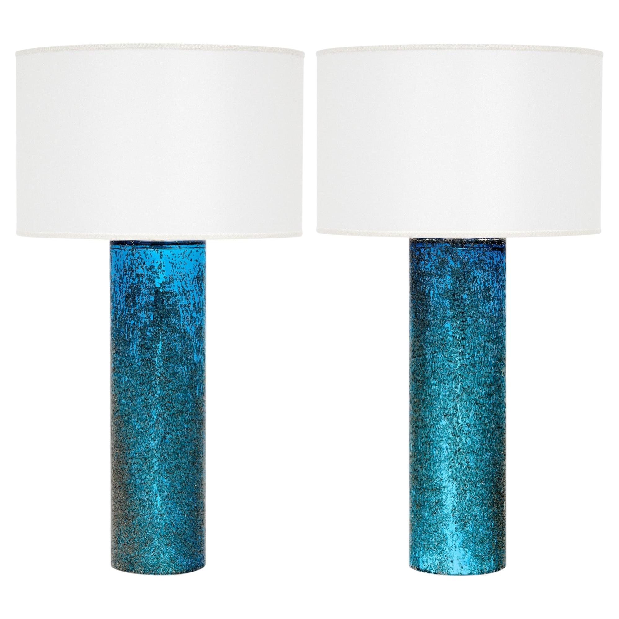Mid-Century Modern Style Table Lamps by Alberto Donà, Murano Glass, Italy