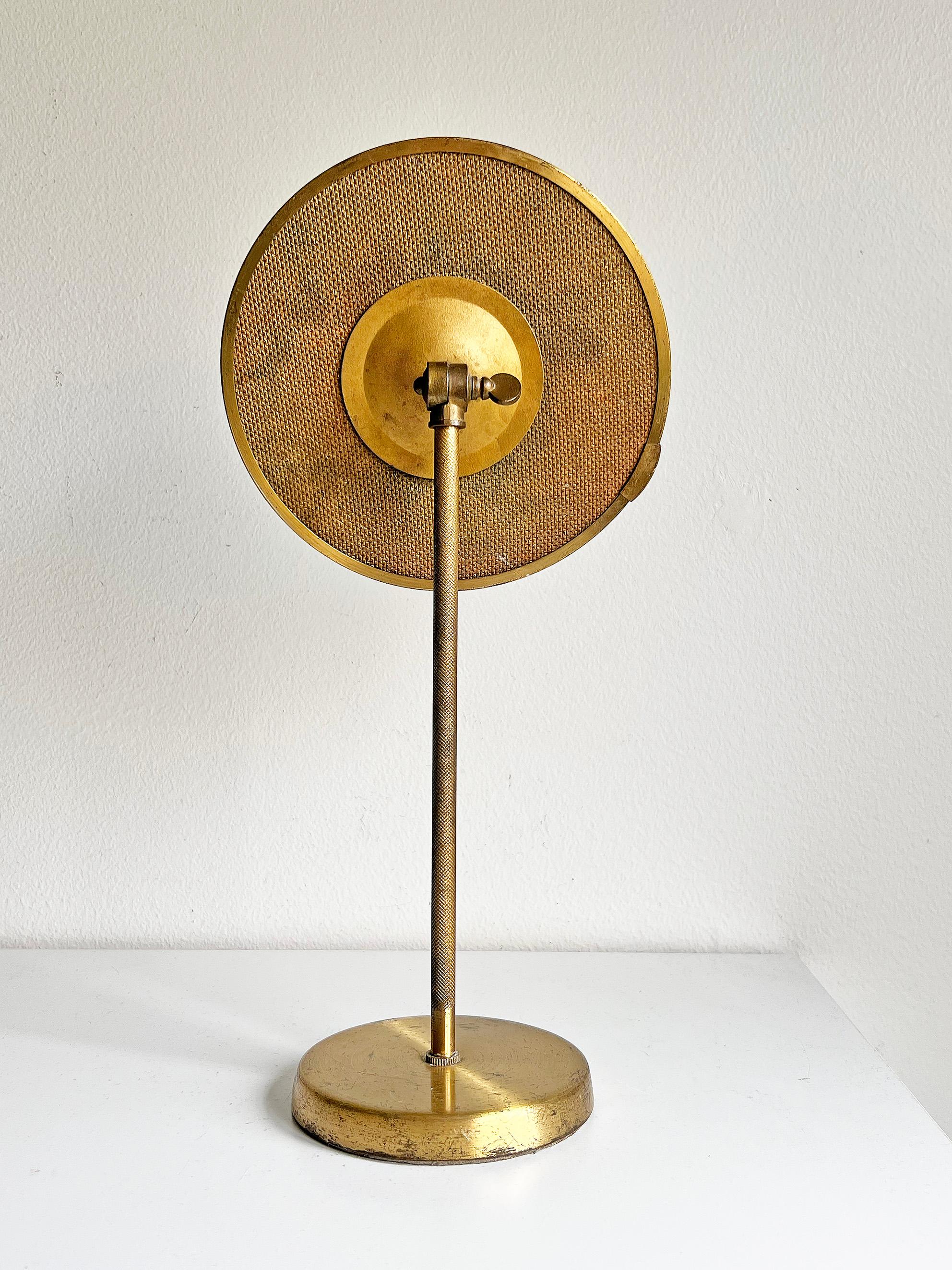 Swedish Mid-Century Modern Table Mirror in Brass, circa 1950s For Sale