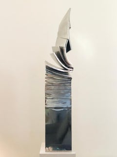 Mid-Century Modern Table or Floor Sculpture by Harold Kimmelman in Stainless