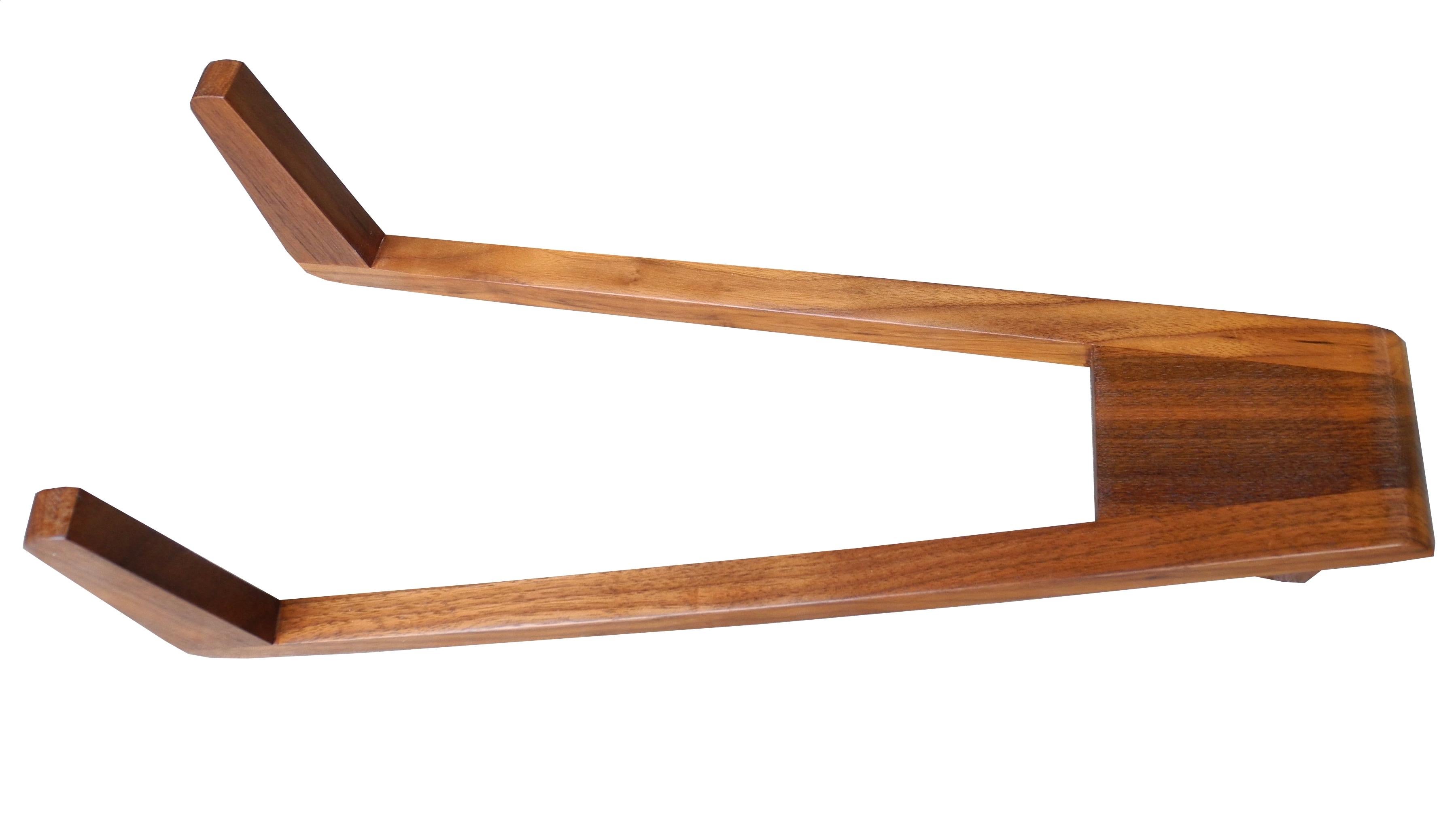 Walnut Mid-Century Modern Tabletop / Desk Bookstand Holder Shelf by Mel Smilow For Sale