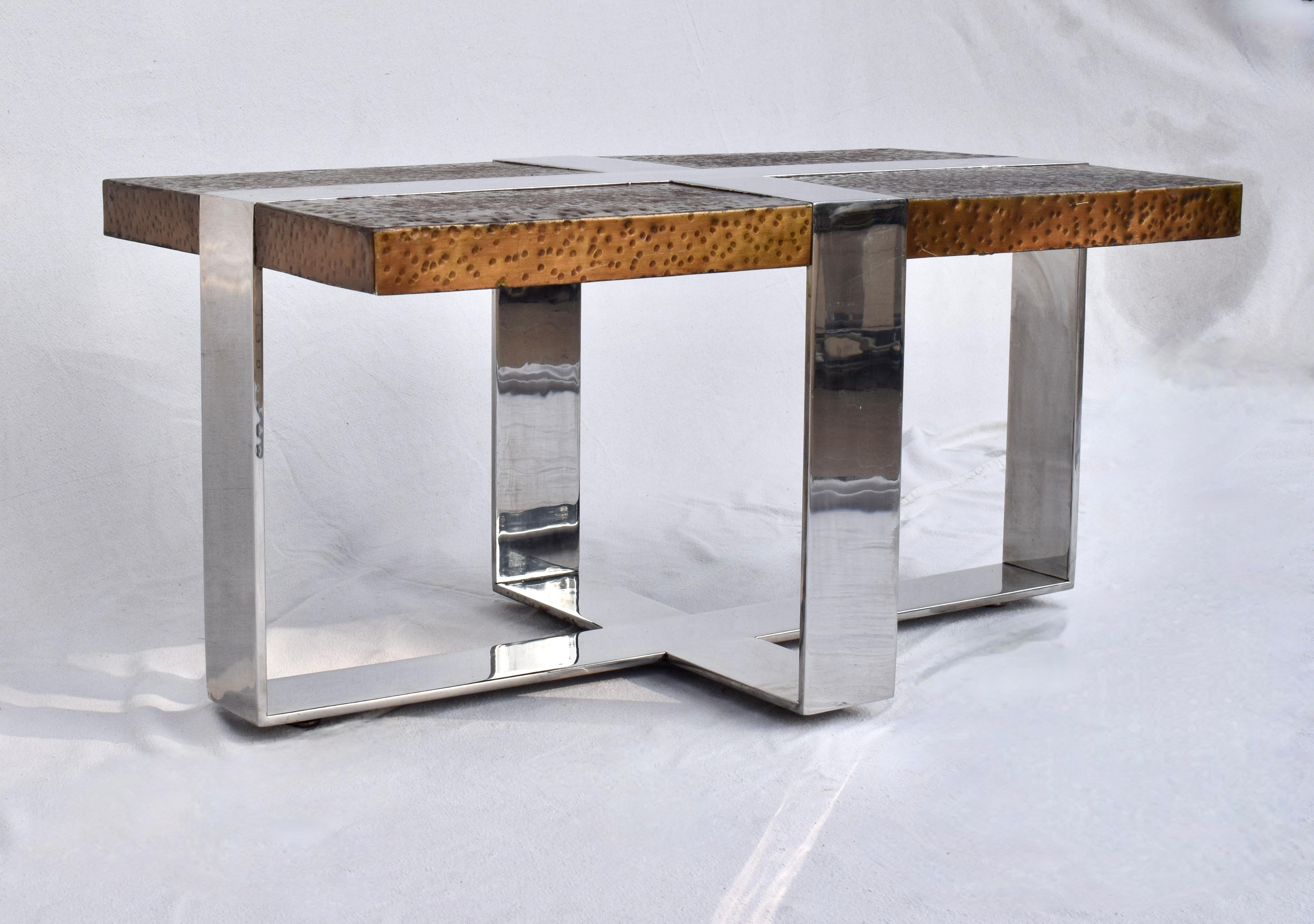 Late 20th Century Mid-Century Modern Tables in the Style of Milo Baughman- Pair For Sale