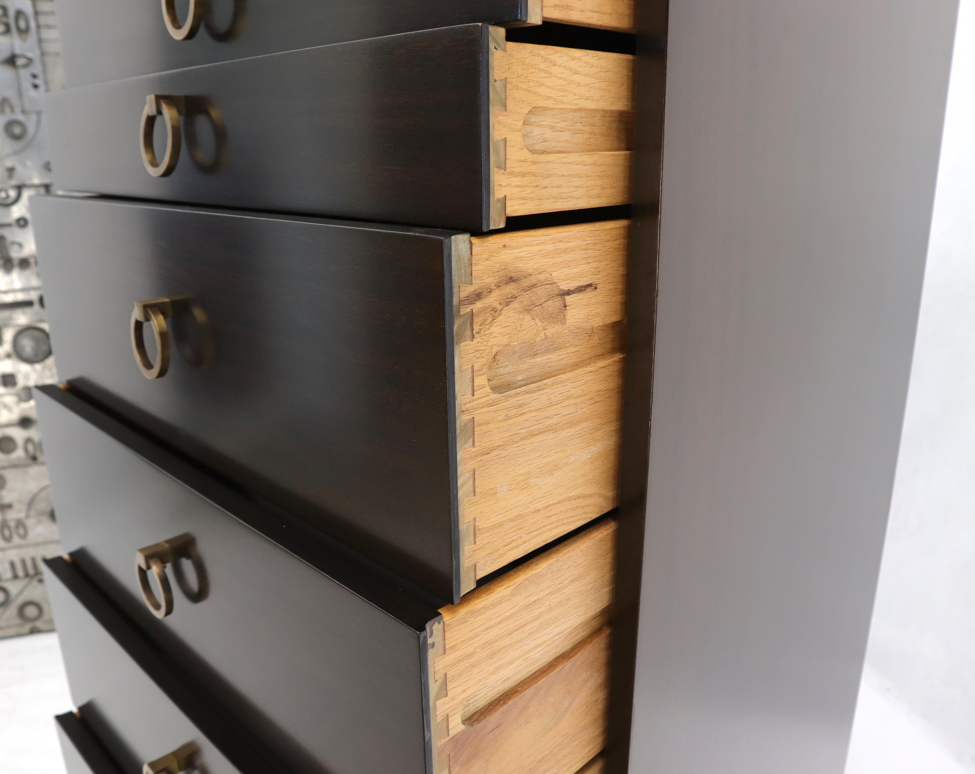 black narrow chest of drawers