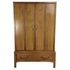 Vintage Mid-Century Modern Tall Armoire by Davis Furniture