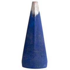 Mid-Century Modern Tall "Azzirro" Vase in Cobalt Blue by Ceramano Kuntskeramik