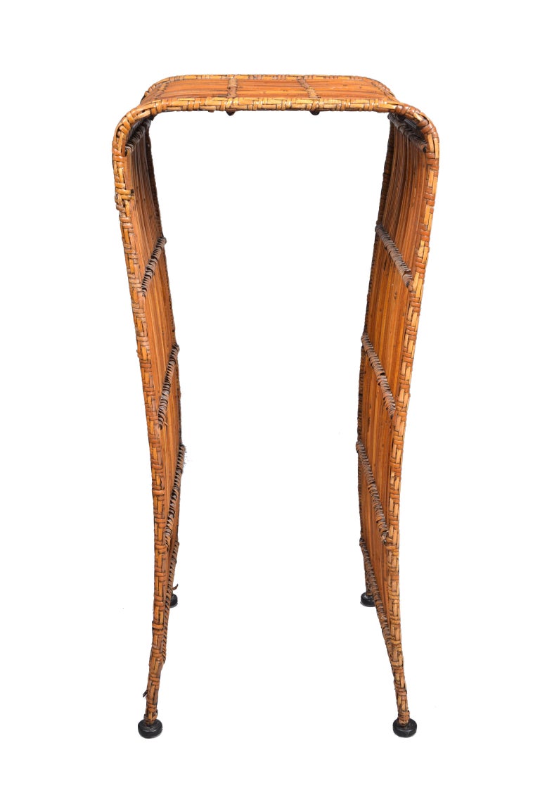 MidCentury Modern Tall Bamboo Side Table or Plant Stand at 1stDibs