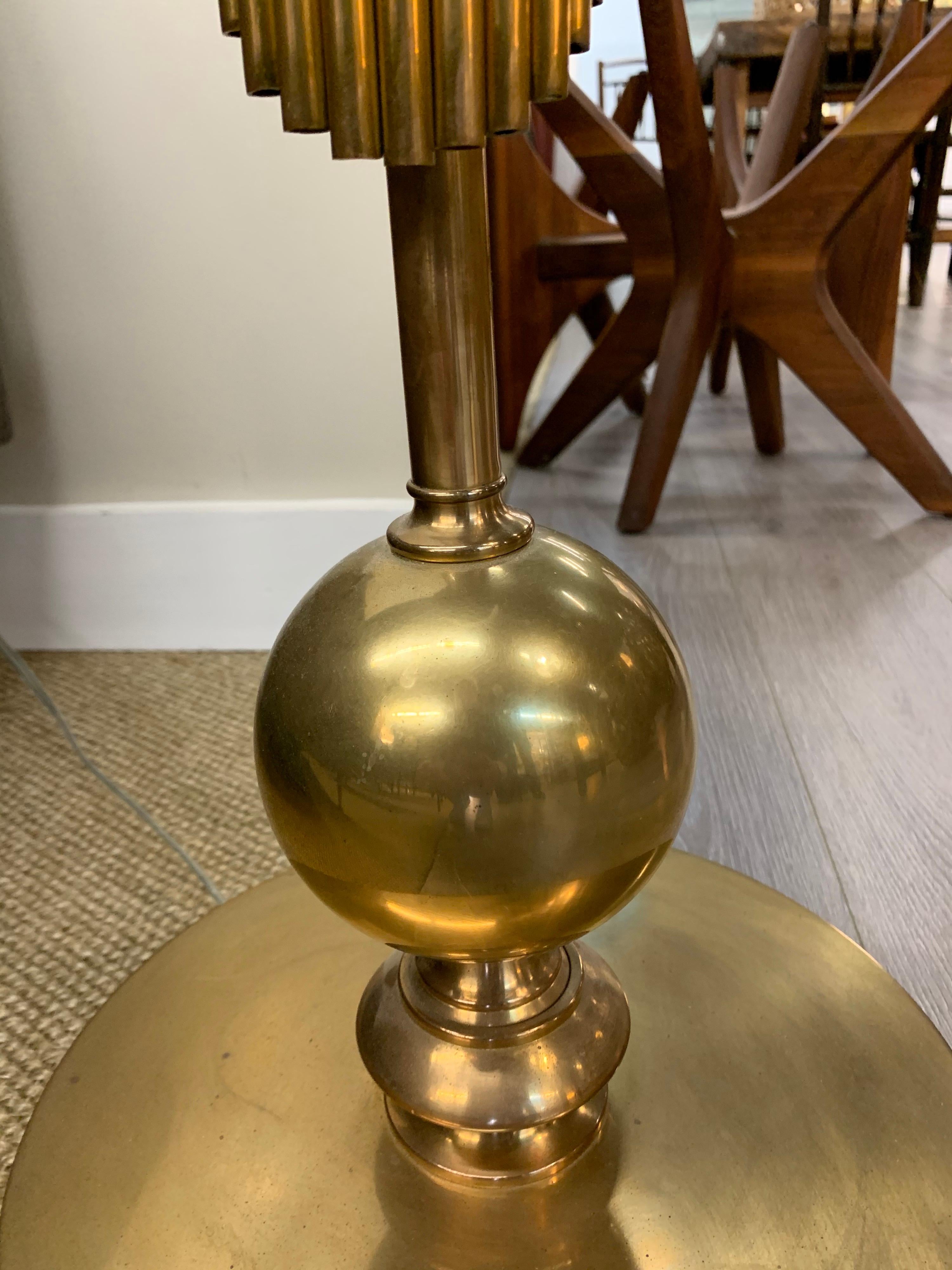 Mid-Century Modern Tall Brass Floor Lamp 2