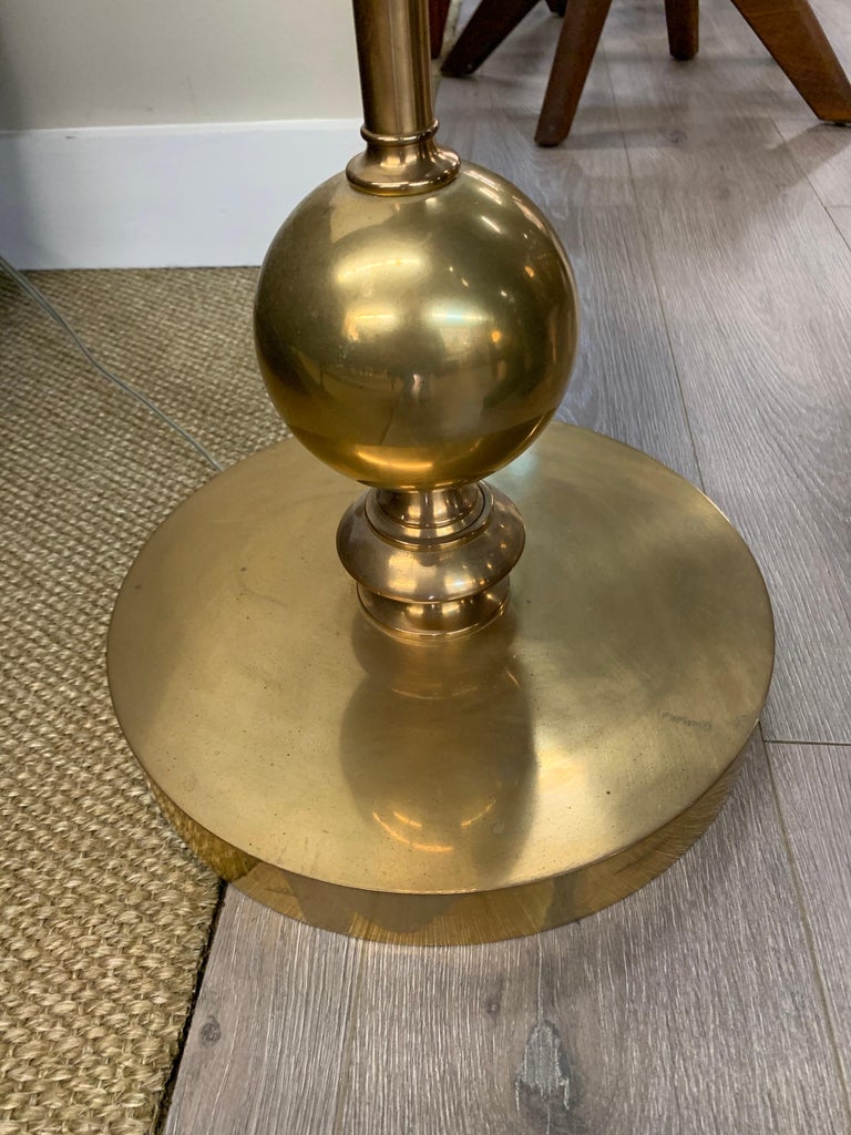 Mid-Century Modern Tall Brass Floor Lamp For Sale at 1stDibs