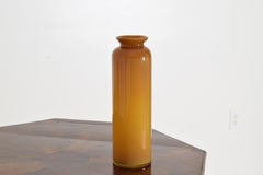 Mid-Century Modern Tall Camel Glass Vase