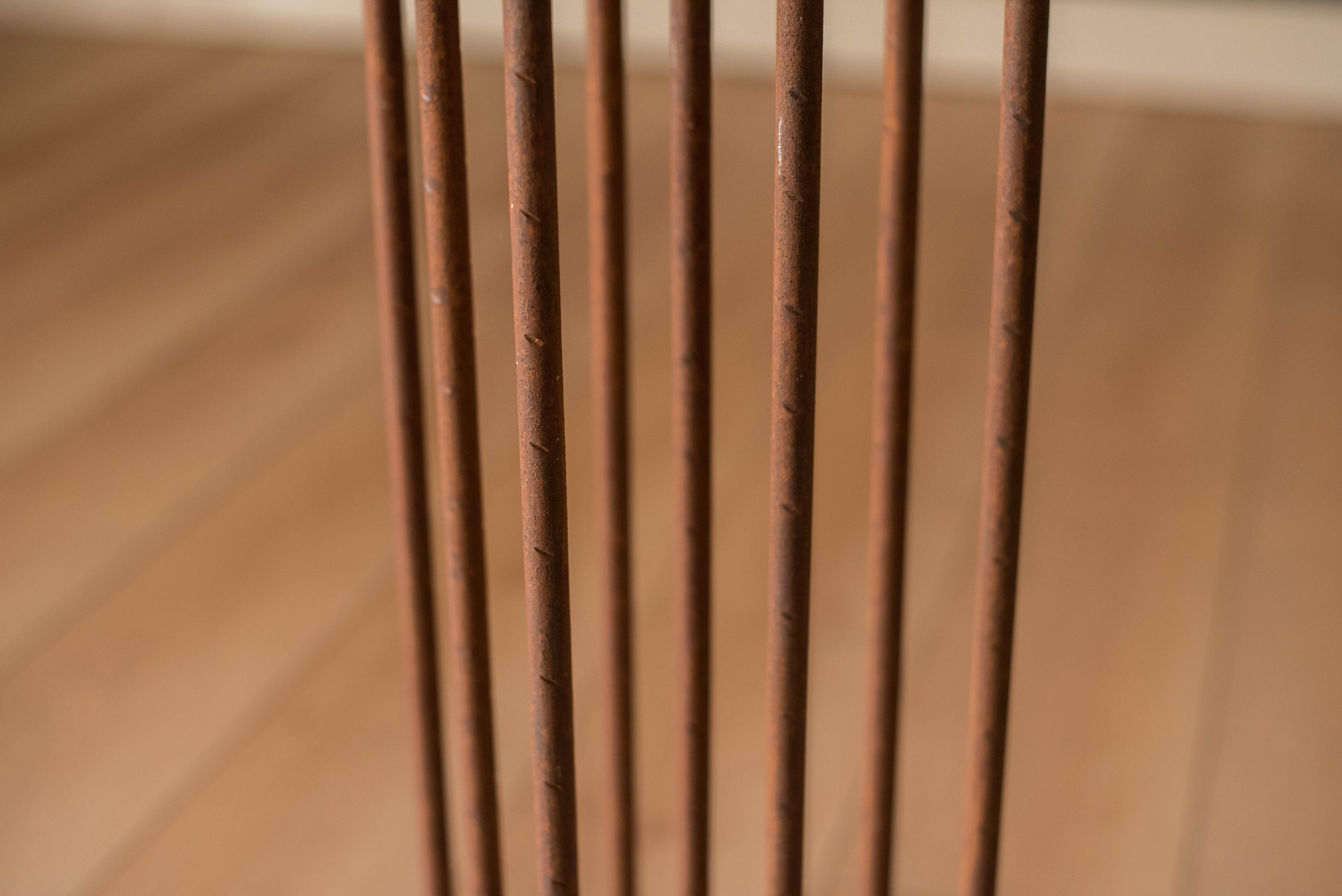 Mid Century Modern Tall Floor Standing Cast Iron Candelabra For Sale 4