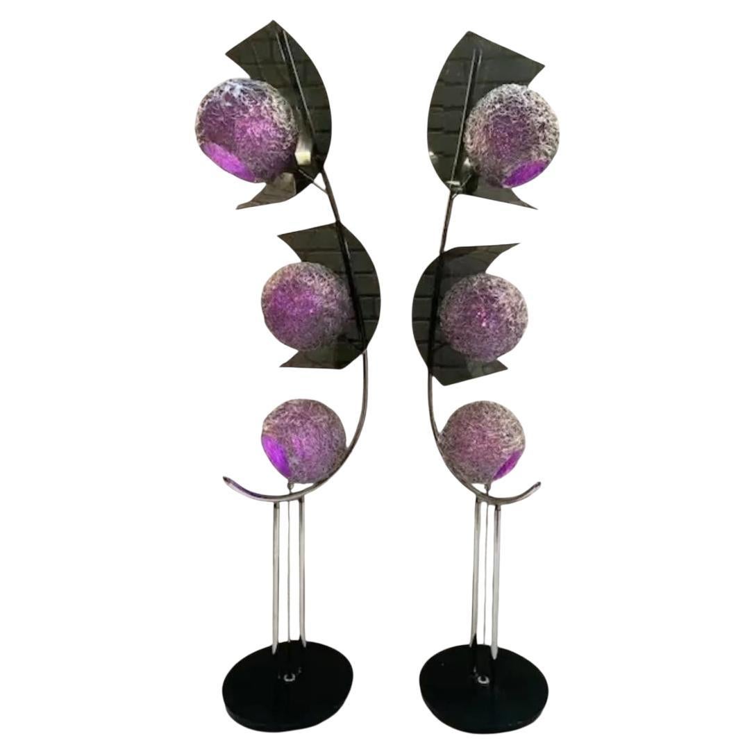 Lámparas de metal de mediados de siglo - Pareja en venta