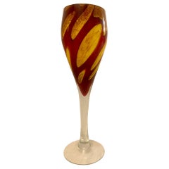 Mid-Century Modern Hohe Muranoglas-Coupé-Vase