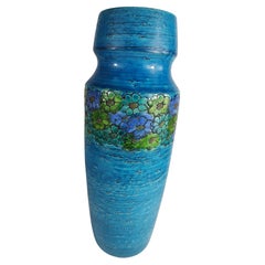 Vaso alto Rimini Blu del Medio Secolo Moderno Bitossi & Aldo Londi Rosenthal Netter