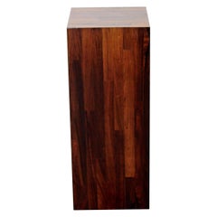 Mid-Century Modern Tall Square Rosewood Pedestal Display Table, 1960s