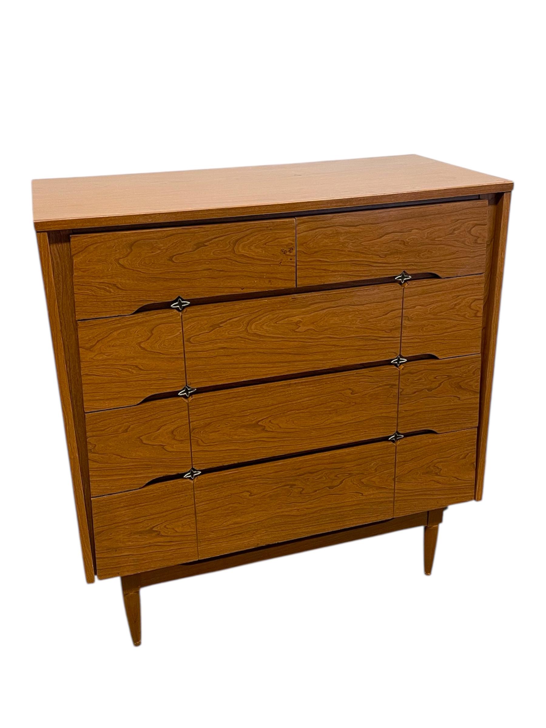 Mid-20th Century Mid-Century Modern Tallboy Dresser by Kroehler Custom Crafter, 1960s For Sale