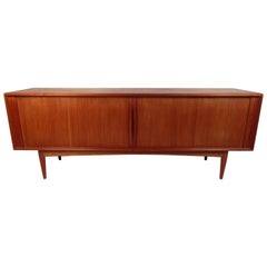 Mid-Century Modern Tambour Door Credenza