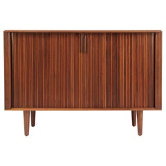 Used Mid-Century Modern Tambour-Door Walnut Crecenzat by Barzilay