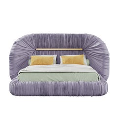Mid-Century Modern-Inspired Tammi Bed Velvet Made in Portugal by Ottiu