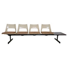 Mid-Century Modern Tandem Four Seat Bench by Krueger, 1970s