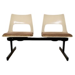 Mid-Century Modern Tandem Two Seat Bench by Krueger, 1970s