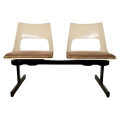 Mid-Century Modern Tandem Two Seat Bench by Krueger, 1970s