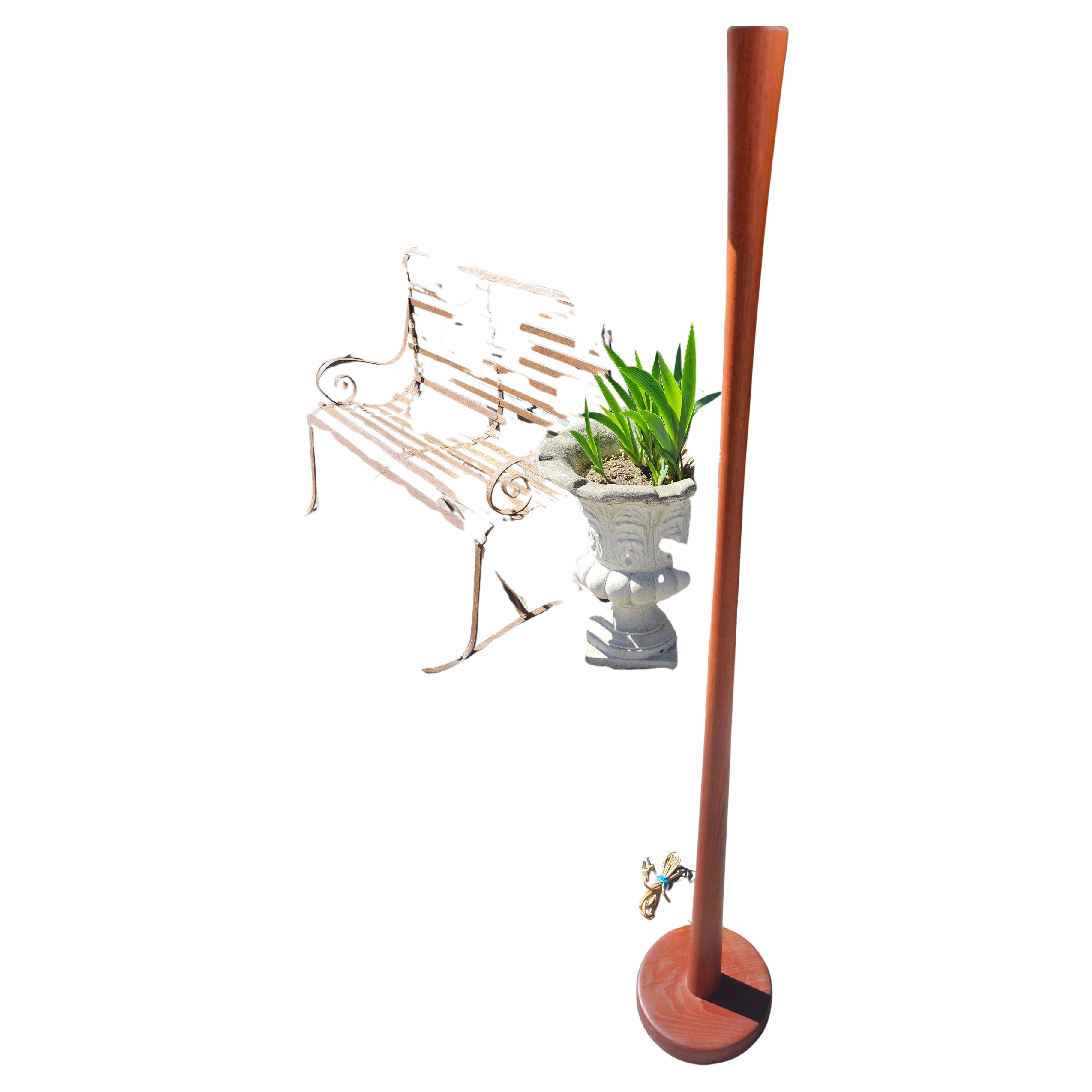 Mid-Century Modern Mid Century Modern Tapered Walnut Floor Lamp by Mel Smilow C 1955 For Sale