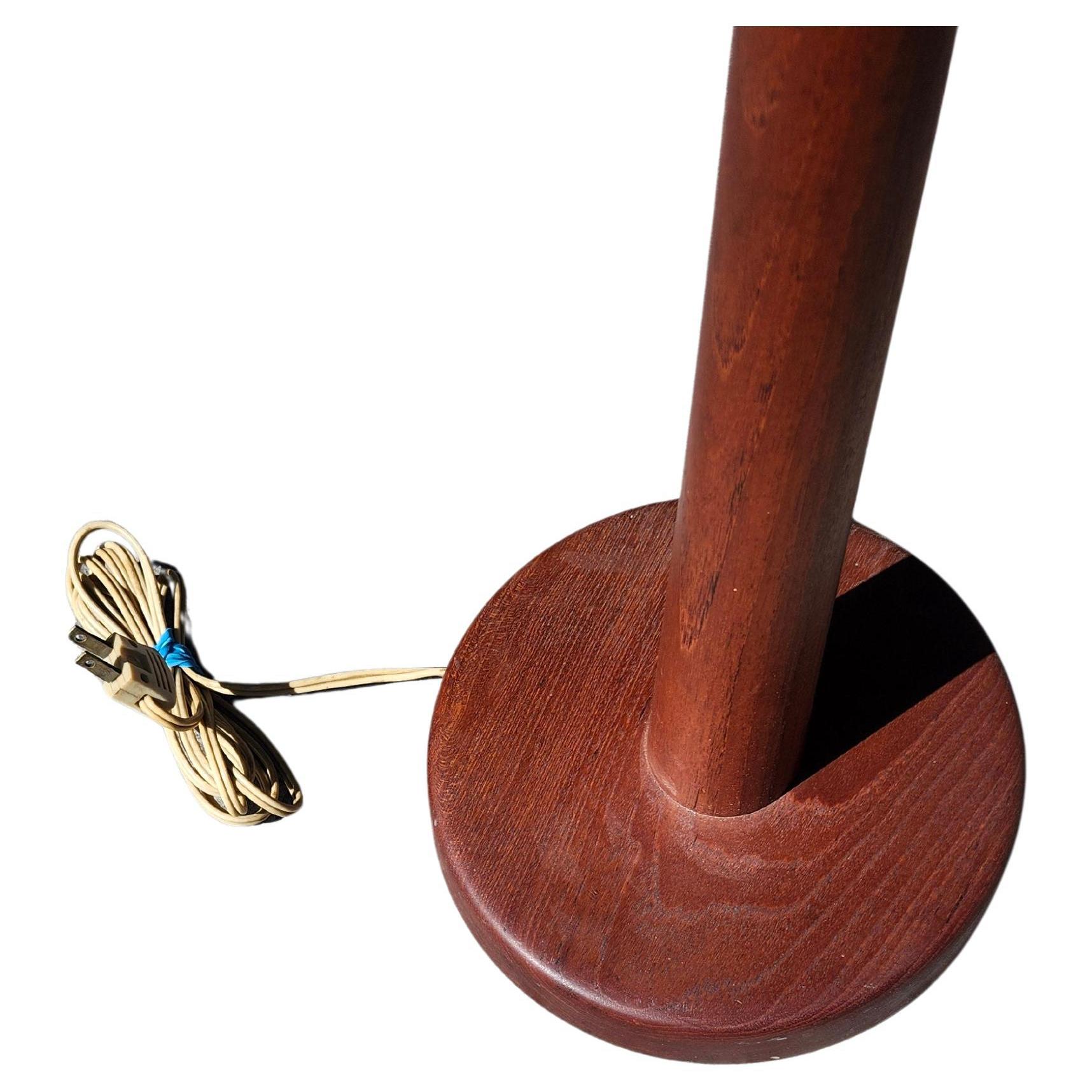 Hand-Crafted Mid Century Modern Tapered Walnut Floor Lamp by Mel Smilow C 1955 For Sale