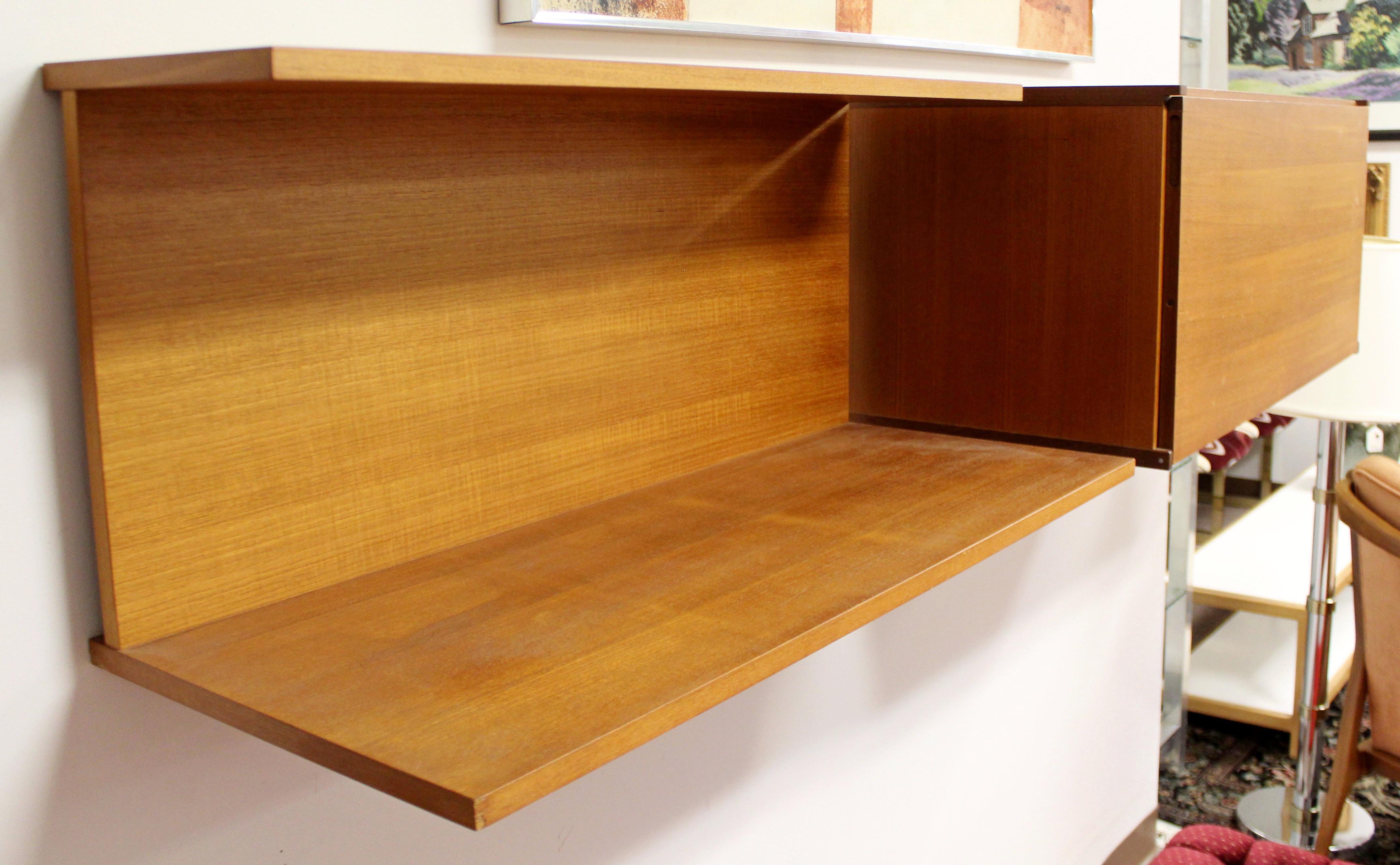 mid century modern floating shelves