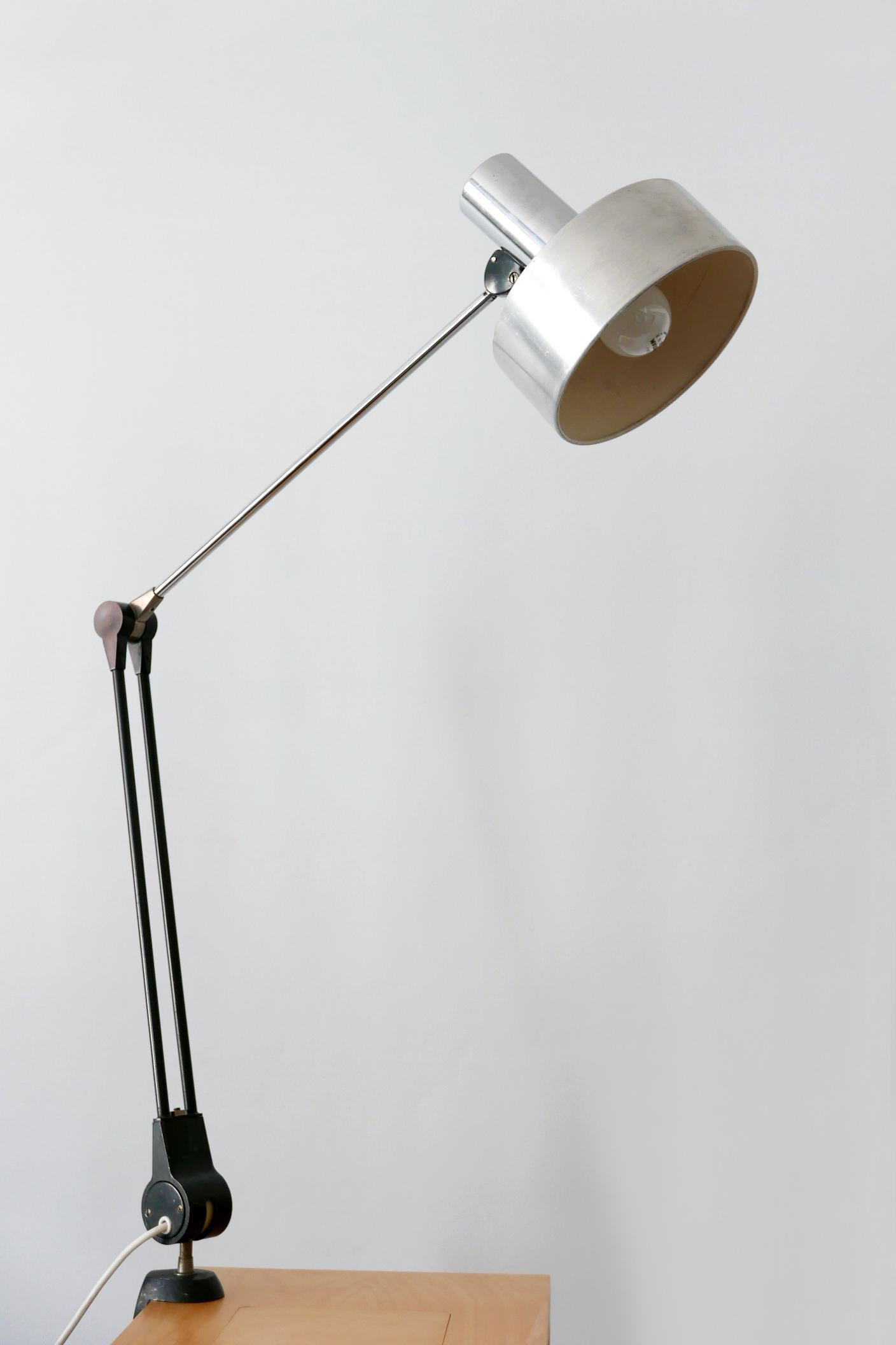 Mid-Century Modern Task Lamp or Clamp Table Light by Kaiser Leuchten, 1970s For Sale 6