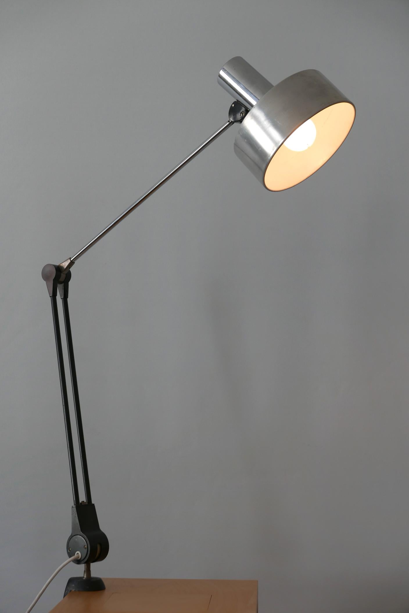 Mid-Century Modern Task Lamp or Clamp Table Light by Kaiser Leuchten, 1970s For Sale 7