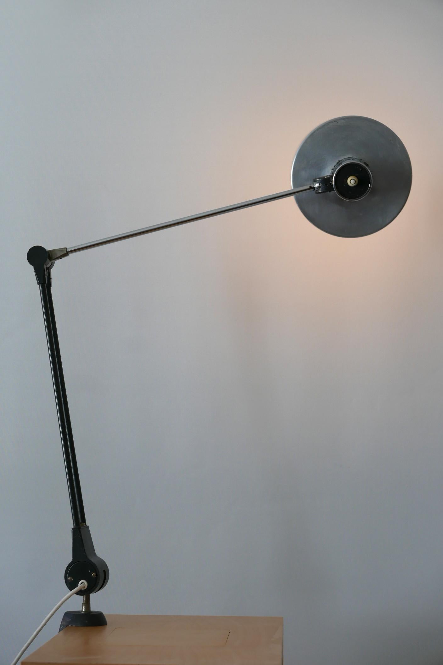 Mid-Century Modern Task Lamp or Clamp Table Light by Kaiser Leuchten, 1970s For Sale 9