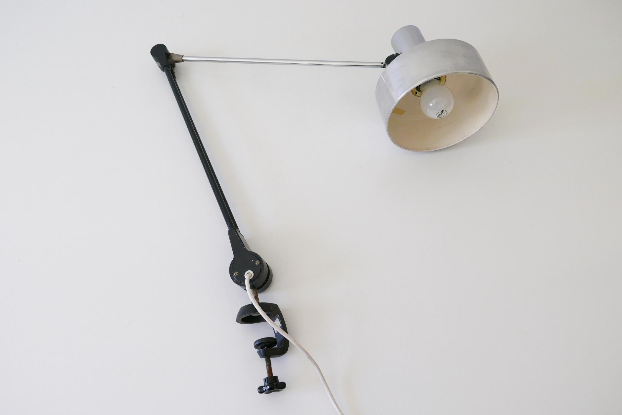 Mid-Century Modern Task Lamp or Clamp Table Light by Kaiser Leuchten, 1970s For Sale 11