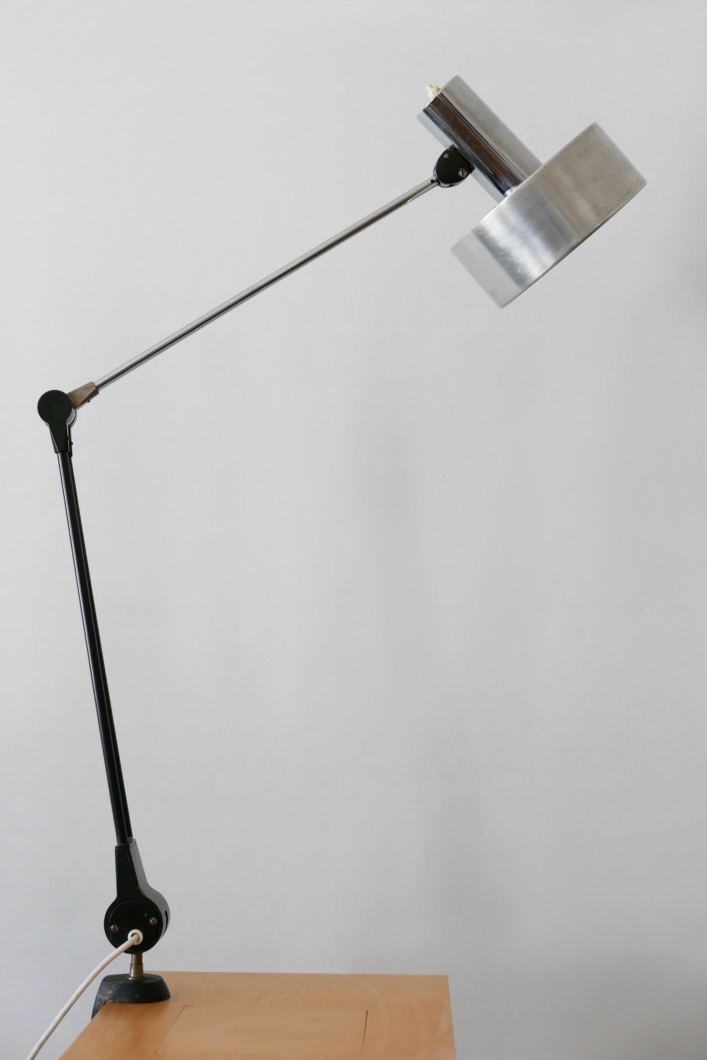 Mid-Century Modern Task Lamp or Clamp Table Light by Kaiser Leuchten, 1970s For Sale 2