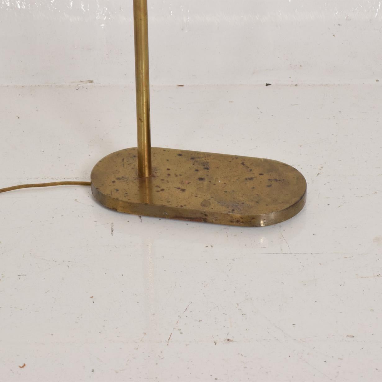 Patinated Mid-Century Modern Task Pharmacy Floor Lamp by Casella