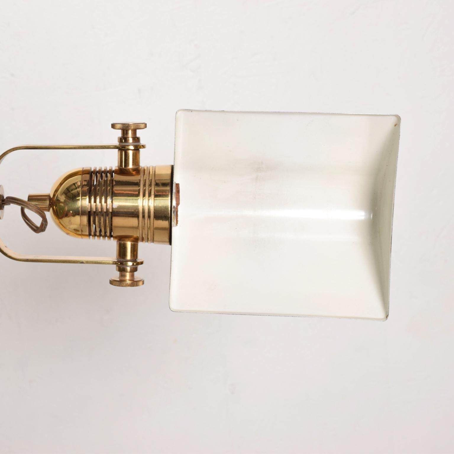 Floor LAMP by NESSEN in Brass Adjustable Task Pharmacy Pivot Reading Light 1980s 4