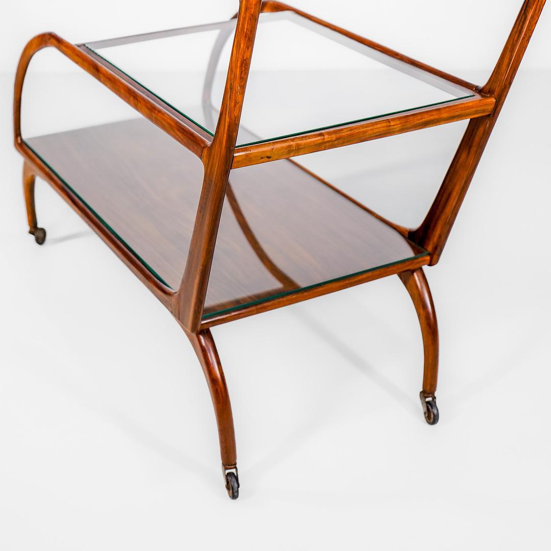 Chariot à thé en Wood Caviúna de Giuseppe Scapinelli, Brasil, 1960, The Modernity en vente 2