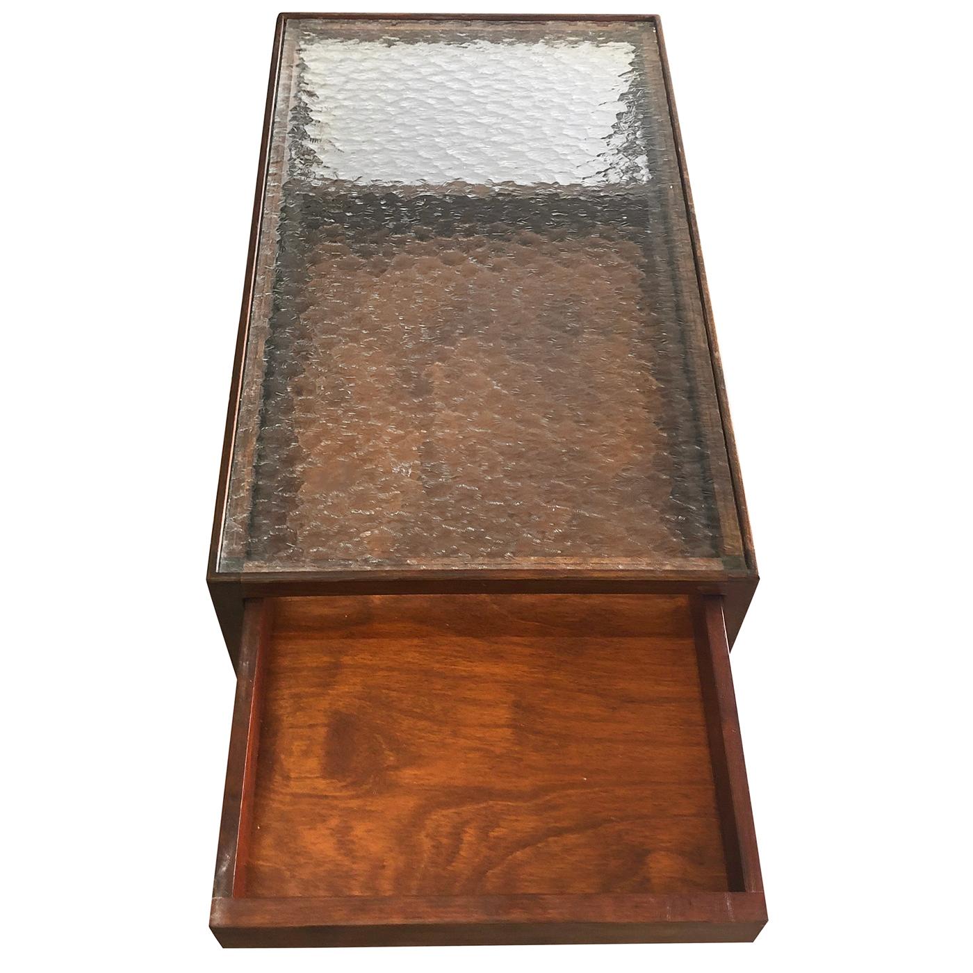 Dänischer Teakholz-Teewagen des 20. Jahrhunderts – Vintage-Couchtisch aus skandinavischem Glas im Angebot 1