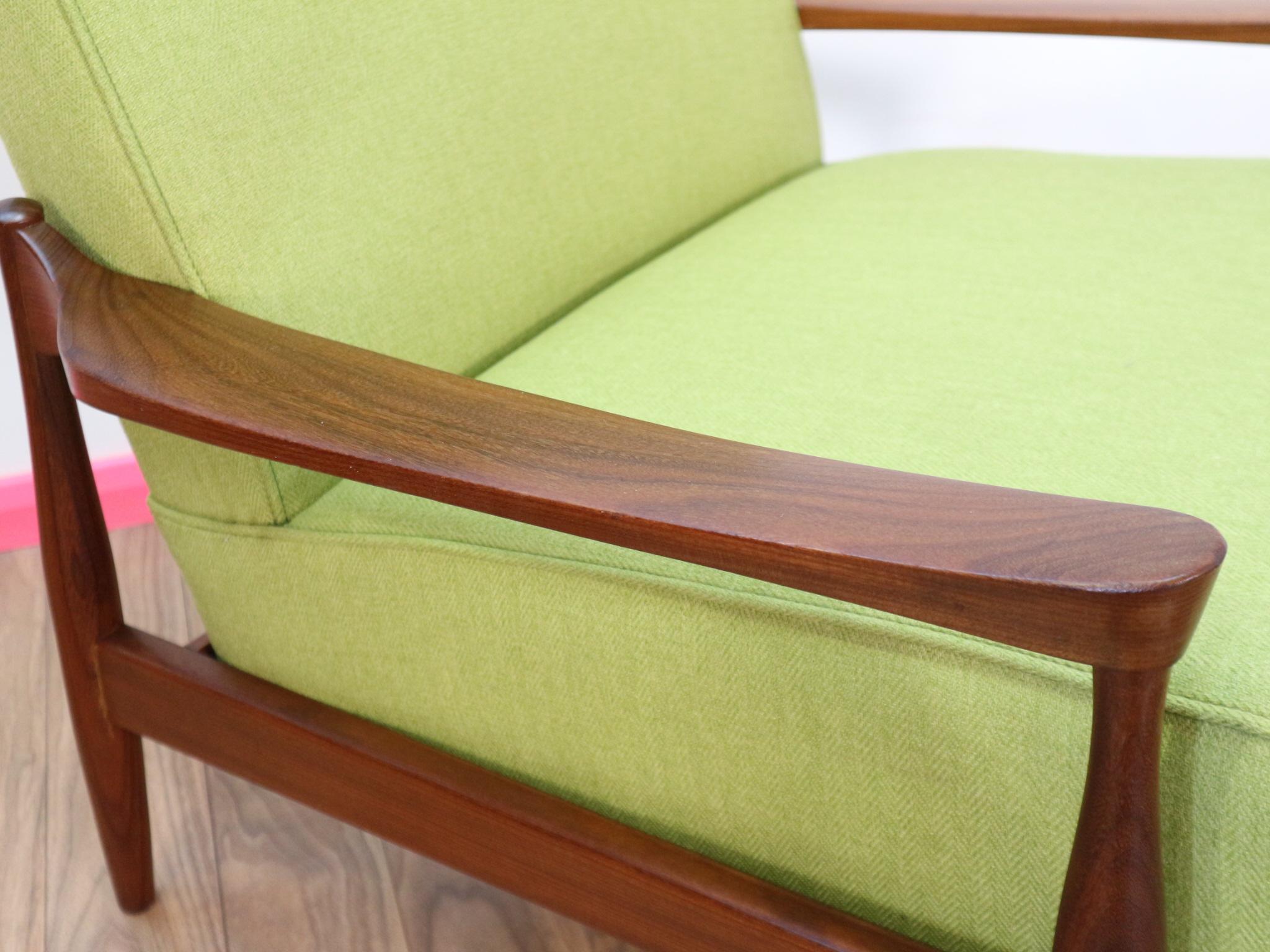 Mid-Century Modern Teak and Afromosia Framed Danish Kofod Larsen Lounge Chair 5