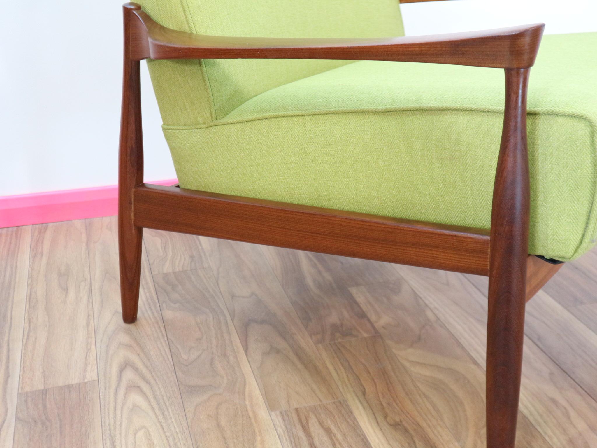 Mid-Century Modern Teak and Afromosia Framed Danish Kofod Larsen Lounge Chair 6