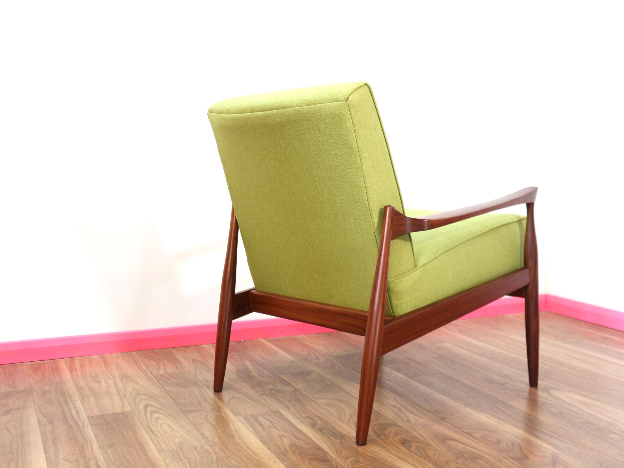 Mid-Century Modern Teak and Afromosia Framed Danish Kofod Larsen Lounge Chair 7