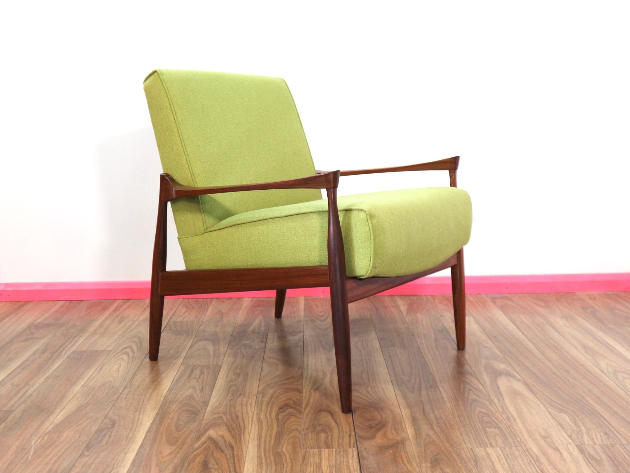 20th Century Mid-Century Modern Teak and Afromosia Framed Danish Kofod Larsen Lounge Chair