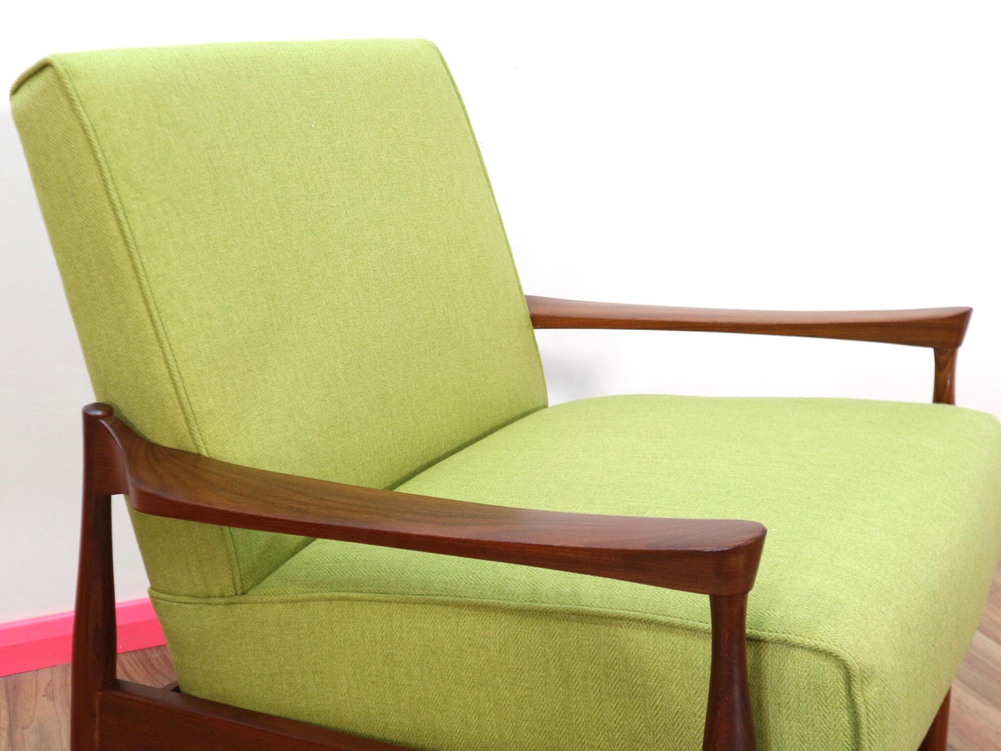 Mid-Century Modern Teak and Afromosia Framed Danish Kofod Larsen Lounge Chair 4