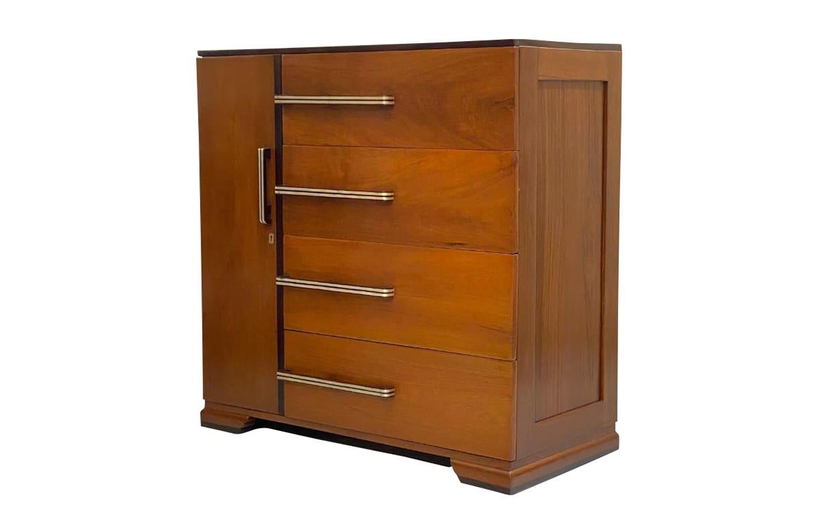 Cassettiera in teak e cromo del Mid Century Modern In condizioni buone in vendita a Nantucket, MA