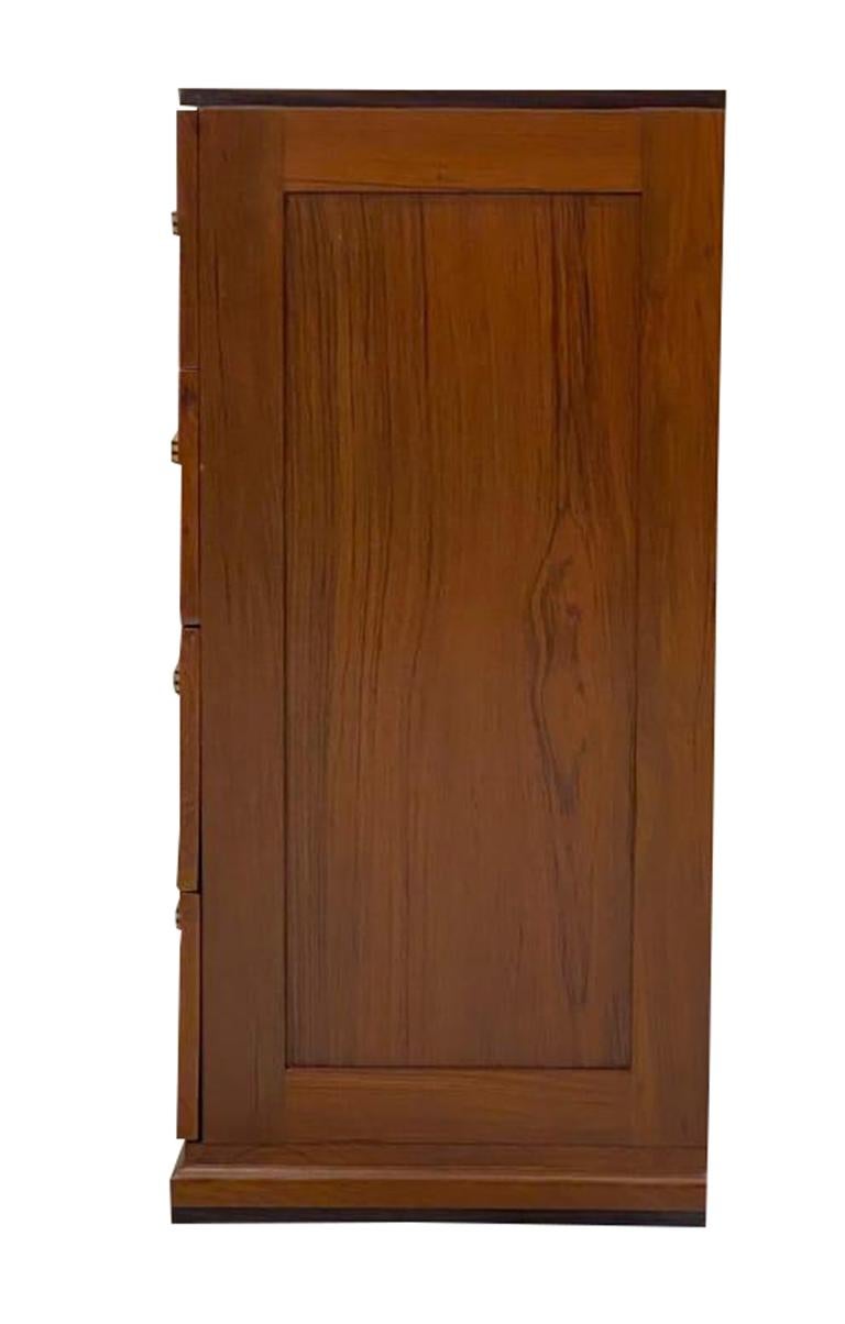 XX secolo Cassettiera in teak e cromo del Mid Century Modern in vendita