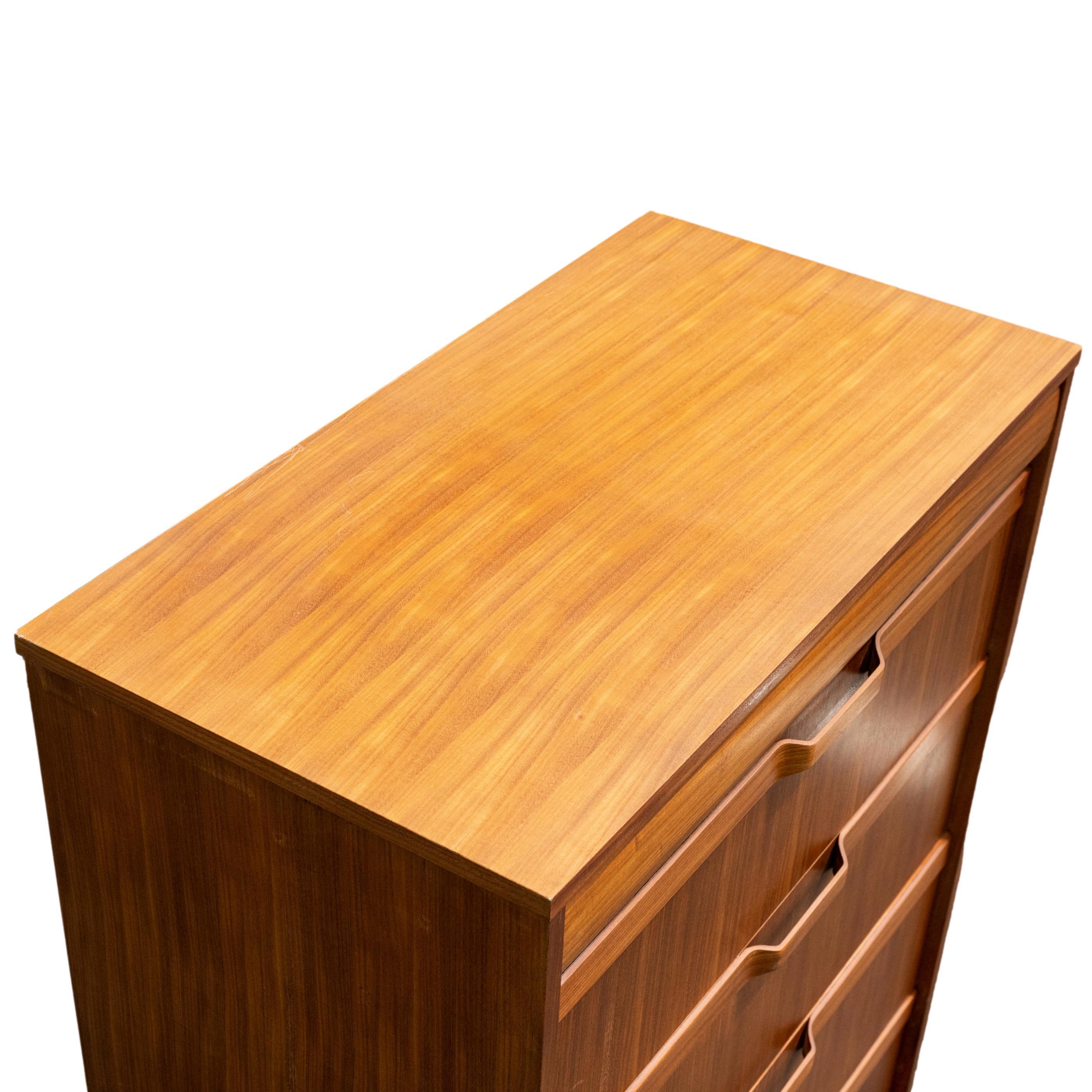 Mid-Century Modern Teak and Elm Chest-of-Drawers, Danish, Dated 1971 For Sale 1