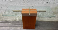 Mid Century Modern Teak and Glass Foyer or Console Table by Trioh Mobler Denmark